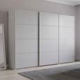 Beluga Extra Sliding Wardrobe - 316cm - 3 Door - Alpine White & Silk Grey