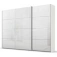 Beluga Extra Sliding Wardrobe - 316cm - 3 Door - Alpine White & White High Gloss