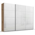 Beluga Extra Sliding Wardrobe - 316cm - 3 Door - Artisan Oak & White High Gloss