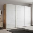 Beluga Extra Sliding Wardrobe - 316cm - 3 Door - Artisan Oak & White High Gloss
