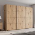 Rauch Beluga Extra 316cm 3 Door Sliding Wardrobe - Artisan Oak