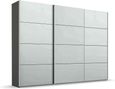 Beluga Extra Sliding Wardrobe - 316cm - 3 Door - Graphite & Silk Grey