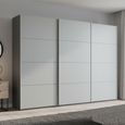 Beluga Extra Sliding Wardrobe - 316cm - 3 Door - Graphite & Silk Grey