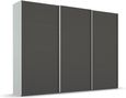 Beluga Extra Sliding Wardrobe - 316cm - 3 Door - Silk Grey & Graphite