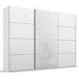 Beluga Extra Sliding Wardrobe - 316cm - 3 Door - White High Gloss & Alpine White Front