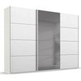 Rauch Beluga Extra 316cm 3 Door Sliding Wardrobe with Grey Mirror - Alpine White