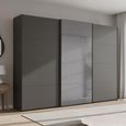 Rauch Beluga Extra 316cm 3 Door Sliding Wardrobe with Grey Mirror - Graphite