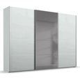 Rauch Beluga Extra 316cm 3 Door Sliding Wardrobe with Grey Mirror - Silk Grey