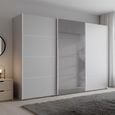 Rauch Beluga Extra 316cm 3 Door Sliding Wardrobe with Grey Mirror - Silk Grey