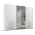 Beluga Extra Sliding Wardrobe - 316cm - 3 Door - Mirror - Alpine White & White Glass