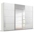 Beluga Extra Sliding Wardrobe - 316cm - 3 Door - Mirror - Alpine White & White High Gloss