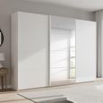 Beluga Extra Sliding Wardrobe - 316cm - 3 Door - Mirror - Alpine White