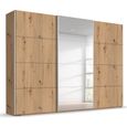 Beluga Extra Sliding Wardrobe - 316cm - 3 Door - Mirror - Artisan Oak