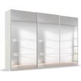 Beluga Extra Sliding Wardrobe - 361cm - 3 Door - Mirrored - Alpine White