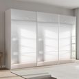 Beluga Extra Sliding Wardrobe - 361cm - 3 Door - Mirrored - Alpine White