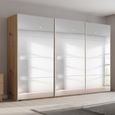 Beluga Extra Sliding Wardrobe - 361cm - 3 Door - Mirrored - Artisan Oak