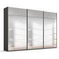 Beluga Extra Sliding Wardrobe - 361cm - 3 Door - Mirrored - Graphite