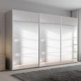 Beluga Extra Sliding Wardrobe - 361cm - 3 Door - Mirrored - Silk Grey