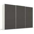 Beluga Extra Sliding Wardrobe - 361cm - 3 Door - Alpine White & Graphite