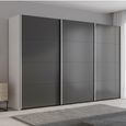 Beluga Extra Sliding Wardrobe - 361cm - 3 Door - Alpine White & Graphite