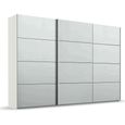 Beluga Extra Sliding Wardrobe - 361cm - 3 Door - Alpine White & Silk Grey