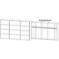 Beluga Extra Sliding Wardrobe - 361cm - 3 Door - Alpine White & White Glass