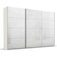 Beluga Extra Sliding Wardrobe - 361cm - 3 Door - Alpine White & White High Gloss