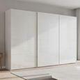 Beluga Extra Sliding Wardrobe - 361cm - 3 Door - Alpine White & White High Gloss