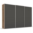 Beluga Extra Sliding Wardrobe - 361cm - 3 Door - Artisan Oak & Graphite