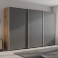 Beluga Extra Sliding Wardrobe - 361cm - 3 Door - Artisan Oak & Graphite
