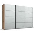 Beluga Extra Sliding Wardrobe - 361cm - 3 Door - Artisan Oak & Silk Grey
