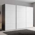 Beluga Extra Sliding Wardrobe - 361cm - 3 Door - Graphite & Alpine White