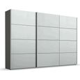 Beluga Extra Sliding Wardrobe - 361cm - 3 Door - Graphite & Silk Grey