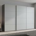 Beluga Extra Sliding Wardrobe - 361cm - 3 Door - Graphite & Silk Grey