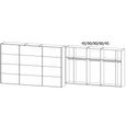 Beluga Extra Sliding Wardrobe - 361cm - 3 Door - Silk Grey & Alpine White