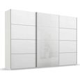 Beluga Extra Sliding Wardrobe - 361cm - 3 Door - White High Gloss & Alpine White Front