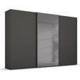 Rauch Beluga Extra 361cm 3 Door Sliding Wardrobe with Grey Mirror - Graphite