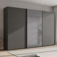 Rauch Beluga Extra 361cm 3 Door Sliding Wardrobe with Grey Mirror - Graphite