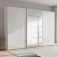 Beluga Extra Sliding Wardrobe - 361cm - 3 Door - Mirror - Alpine White & White High Gloss