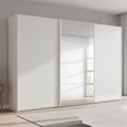 Beluga Extra Sliding Wardrobe - 361cm - 3 Door - Mirror - Alpine White