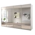 Beluga Extra Sliding Wardrobe - 361cm - 4 Door - Mirrored - Alpine White