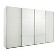 Beluga Extra Sliding Wardrobe - 361cm - 4 Door - Alpine White & White High Gloss