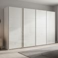 Beluga Extra Sliding Wardrobe - 361cm - 4 Door - Alpine White & White High Gloss