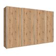 Beluga Extra Sliding Wardrobe - 361cm - 4 Door - Artisan Oak