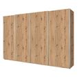 Beluga Extra Sliding Wardrobe - 361cm - 4 Door - Artisan Oak