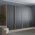 Beluga Extra Sliding Wardrobe - 361cm - 4 Door - Artisan Oak & Graphite