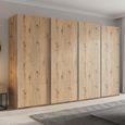 Beluga Extra Sliding Wardrobe - 361cm - 4 Door - Artisan Oak