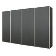 Beluga Extra Sliding Wardrobe - 361cm - 4 Door - Graphite