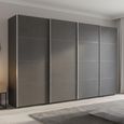 Beluga Extra Sliding Wardrobe - 361cm - 4 Door - Graphite