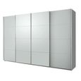 Beluga Extra Sliding Wardrobe - 361cm - 4 Door - Silk Grey